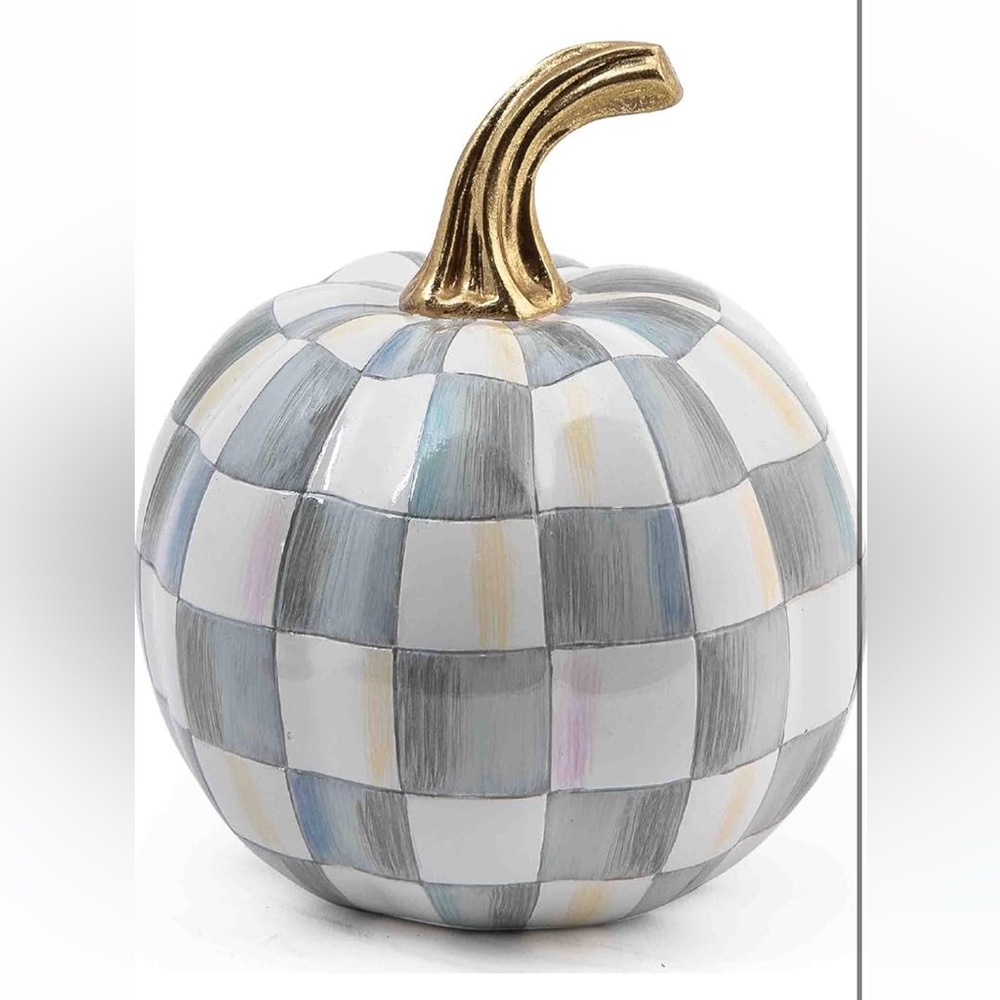 MacKenzie-Childs Sterling Check Pumpkin